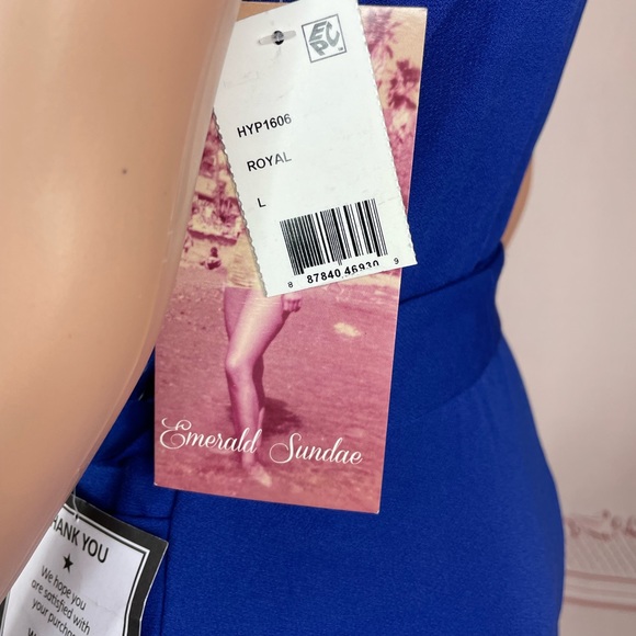 Emerald Sundae Juniors' Tie-Waist Bodycon Dress MSRP $49 Size LARGE - Picture 11 of 16